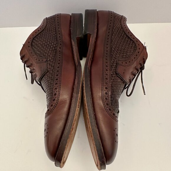 Allen Edmonds Liden Chili Weave Brown Shoes Size 9.5D Model 1994 main image 4